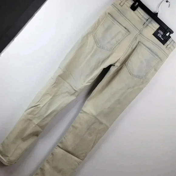 Legendary Status Men Distress Tan Blue Jeans Size 30 Stretch Fit - Picture 4 of 4